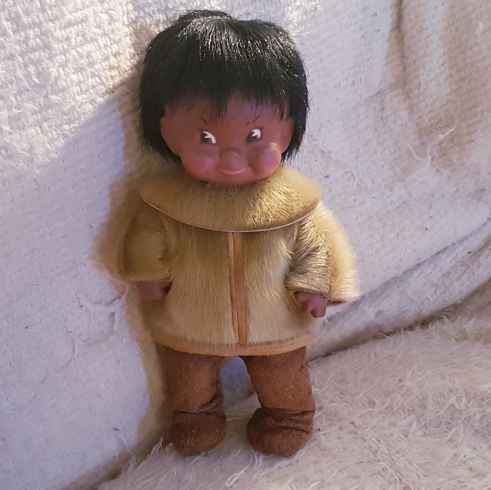 1970's Inuit Doll Real Fur 12" Vintage Kimmie Regal